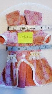 Dream Dog Designer Luxury Fashion Wear Pink Skirt Dress Dog Apparel Pet Clothes S-XXL, Small Medium Breeds