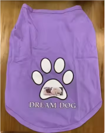 Dream Dog Luxury T-Shirt, Cat Kitten Dog Puppy Pet Clothes Apparel, Perfect for Everyday, Medium to 5XL. Medium Breeds
