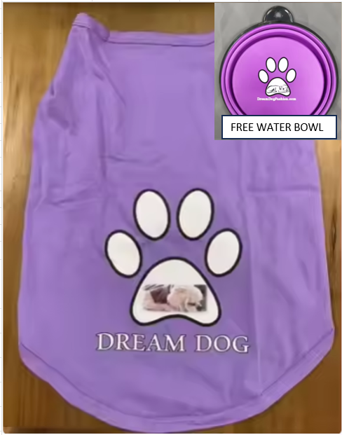Dream Dog Luxury T-Shirt, Cat Kitten Dog Puppy Pet Clothes Apparel, Perfect for Everyday, Medium to 5XL. Medium Breeds