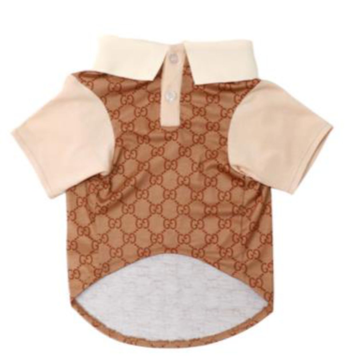 Dream Dog Luxury Fancy Fashion Dog Dress Shirt Cat Pet Clothes Apparel, Perfect for The Holidays, Birthdays, Two-Tone Beige, Small to Medium Breeds, from Small to XX-Large