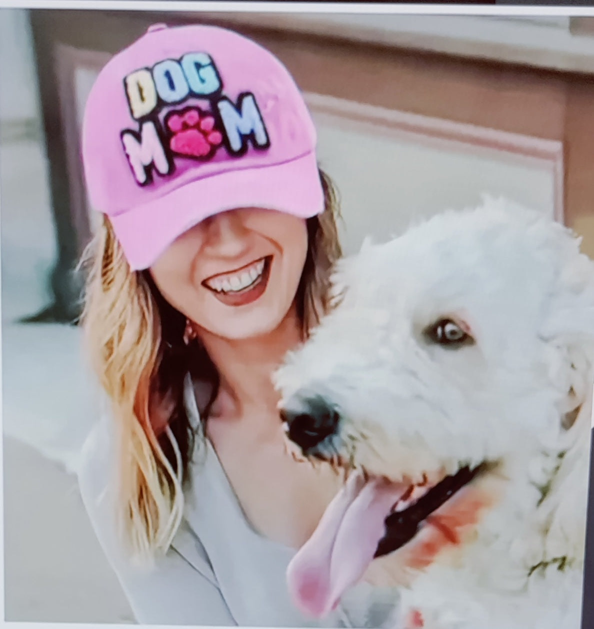 Dream Dog Women's Dog MOM Hat Embroidered Distressed Cotton Denim Adjustable Baseball Cap