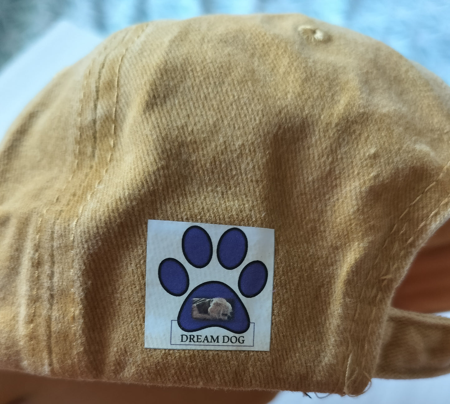 Dream Dog Women's Dog MOM Hat Embroidered Distressed Cotton Denim Adjustable Baseball Cap