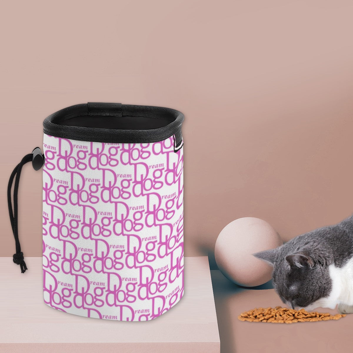 Pet Treat Pouch, Dream Dog - Black, Blue, Pink, Dog, Cat, Pet Food, Treat, Snacks Pouch, Bag Dispenser