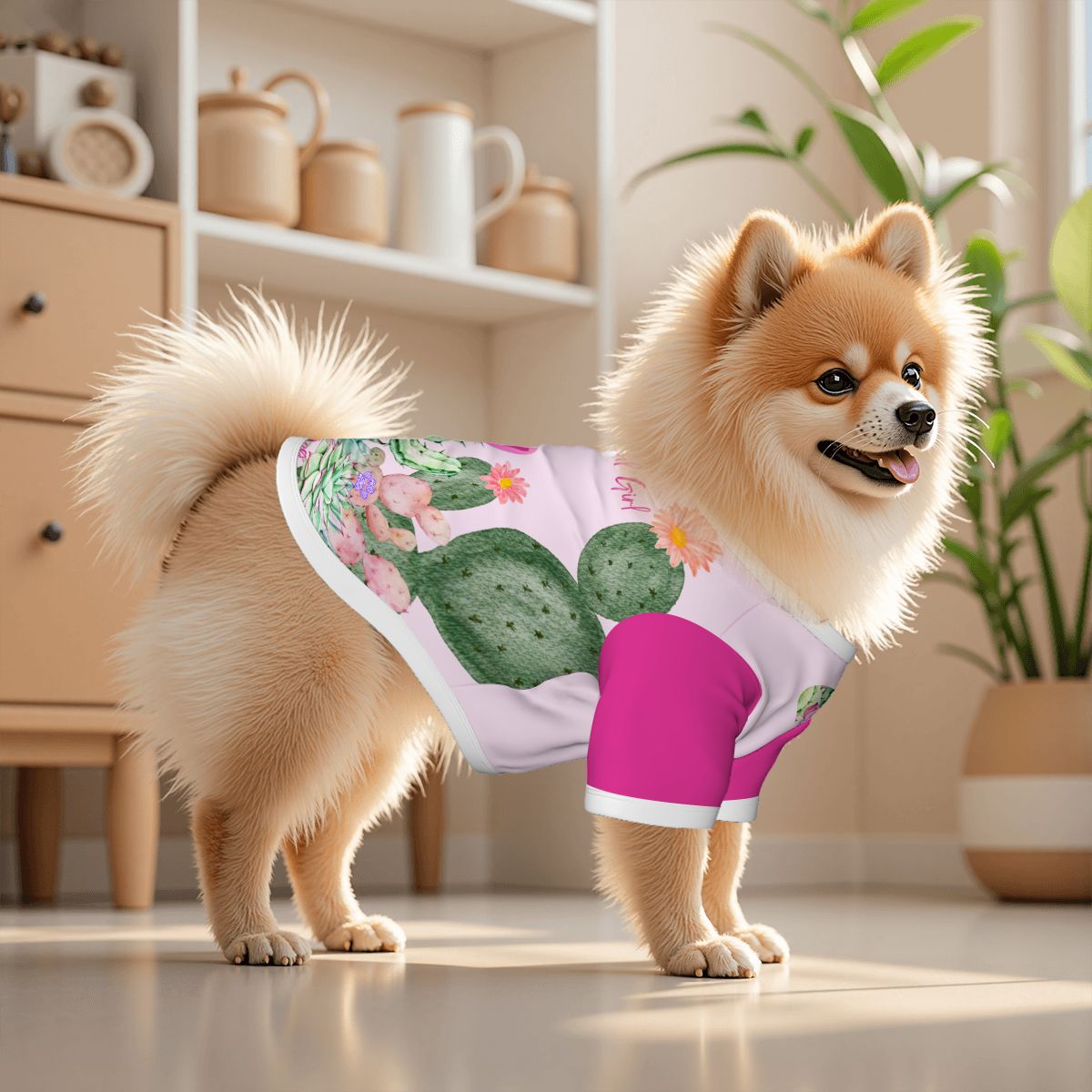 Dream-Dog Luxury Arizona Collection Cotton Dog Cactus Shirts for Pets, Party Stylish Clothes, Sizes Sm to Large, Small Breeds