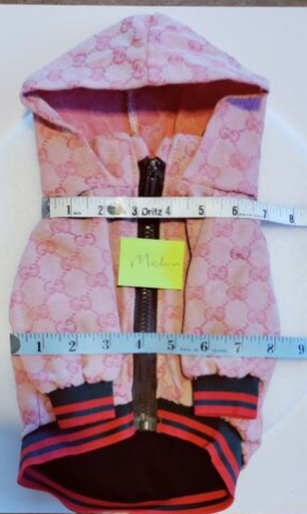 Dream Dog Luxury Designer-Inspired Replica. Fashion Dog Pink Jacket Coat Classic Design Pet Puppy Hoodie Apparel, XS to XXL, Small Breeds