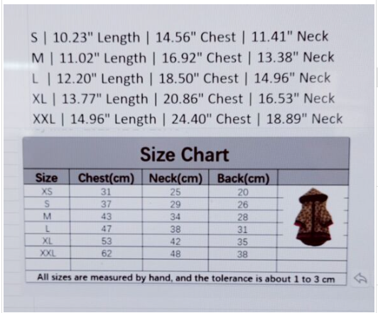Dream Dog Luxury Designer-Inspired Replica Fashion Dog Brown Jacket Coat Classic Design Pet Puppy Hoodie Apparel, S to XXL, Small to Medium Breeds.