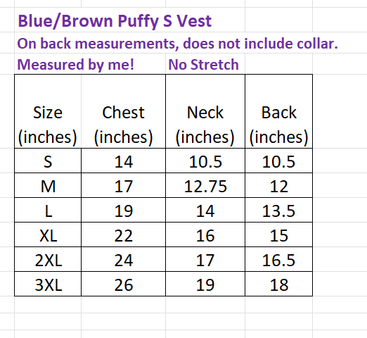 Dream Dog Padded Puffer Vest Dog Jacket Coat Clothes Quilted Pet Apparel, Brown or Blue, Small Breeds