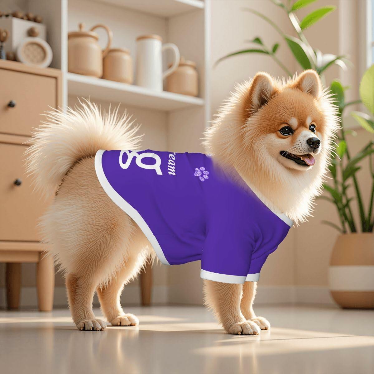 Dream Dog Small Breed - S, M, & L - Luxury Cotton Shirts Cat, Pet, Dog Clothes, Super Soft and Warm (Purple, Small)