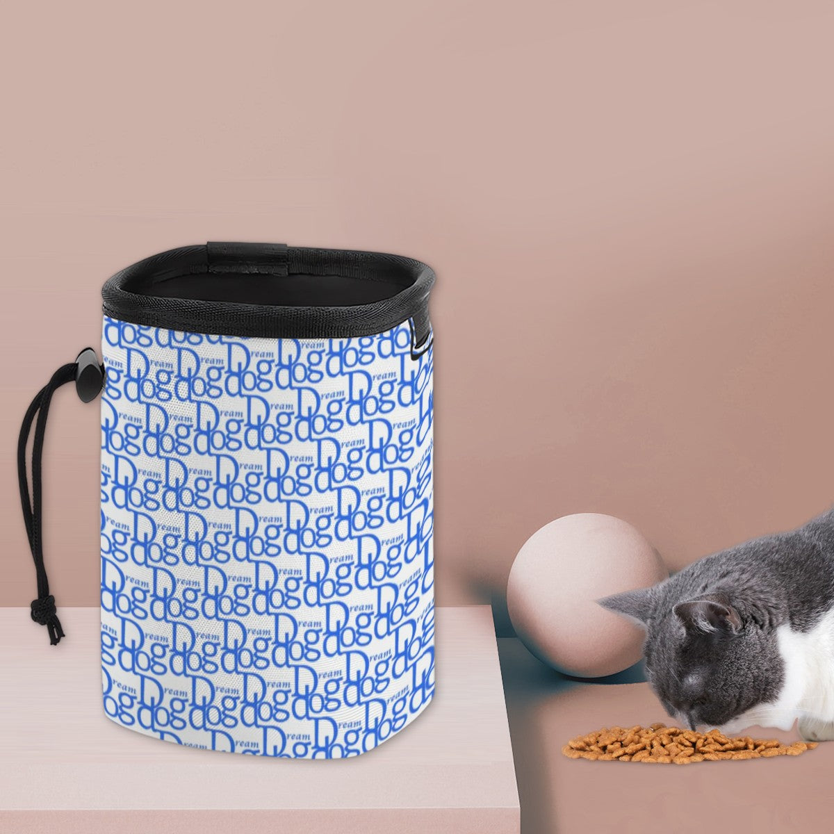 Pet Treat Pouch, Dream Dog - Black, Blue, Pink, Dog, Cat, Pet Food, Treat, Snacks Pouch, Bag Dispenser