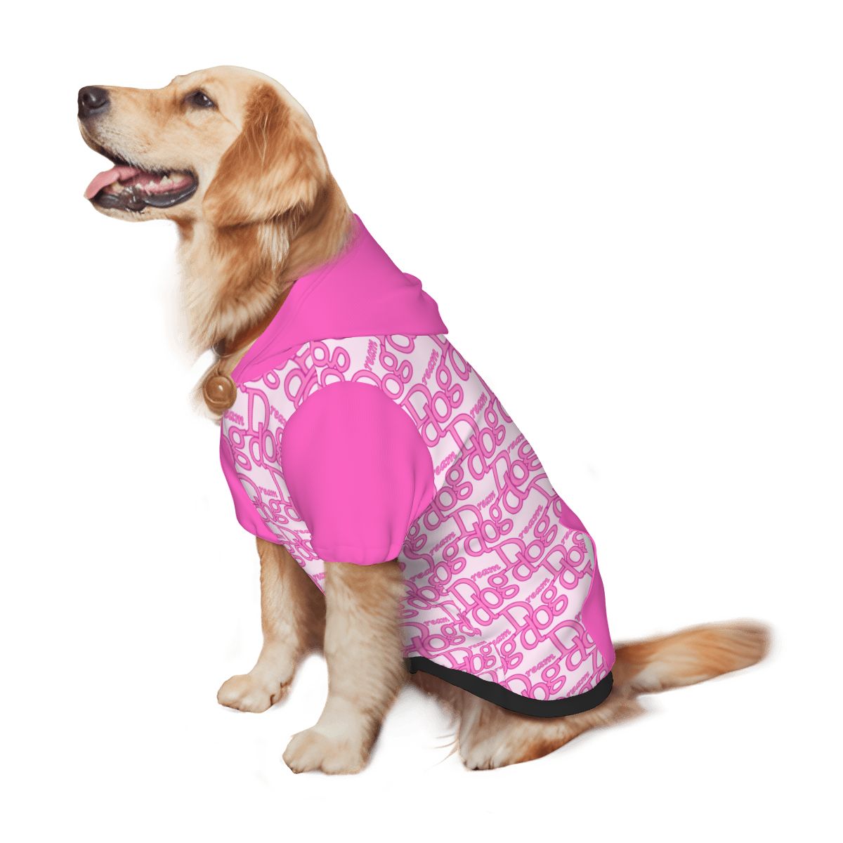 Dream Dog Medium to Large Breed Hoodie Pet Clothes S to XXL - Luxury Shirts Pet, Dog Clothes, Super Soft and Warm Hooded Shirt Blue and Pink Colors (Lt Pink, XX-Large)