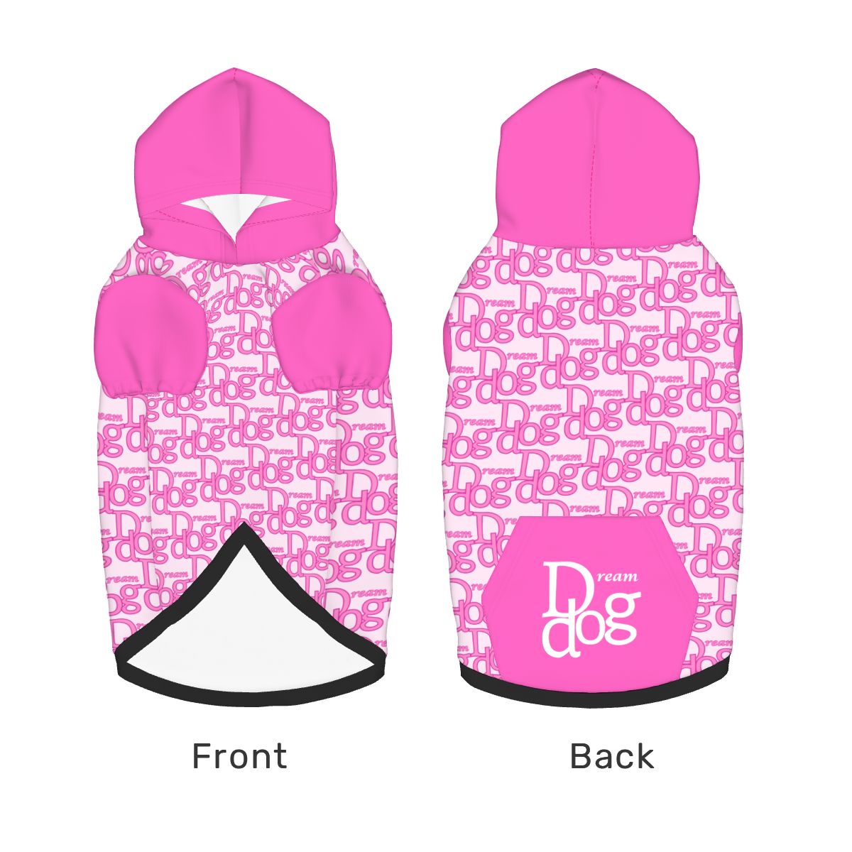 Dream Dog Medium to Large Breed Hoodie Pet Clothes S to XXL - Luxury Shirts Pet, Dog Clothes, Super Soft and Warm Hooded Shirt Blue and Pink Colors (Lt Pink, XX-Large)