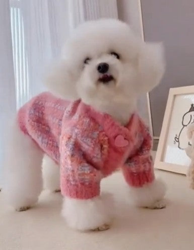 Dream Dog Luxury Fashion Fuzzy Sweater Jacket Cat Dog Apparel Pet Clothes, Super soft