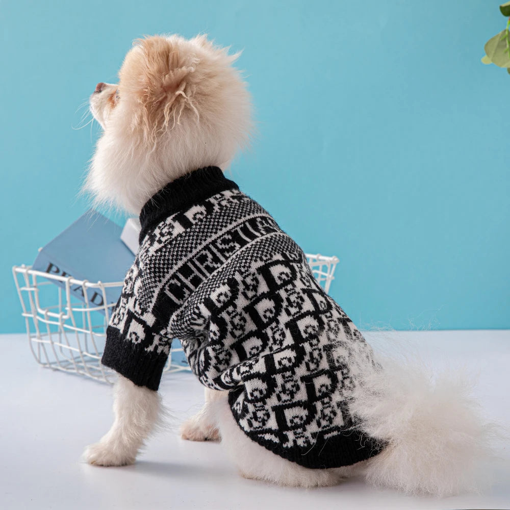 Luxury Designer Pet Clothes High Quality Stylish Apparel Dog Sweater - Autumn/Winter Fashion