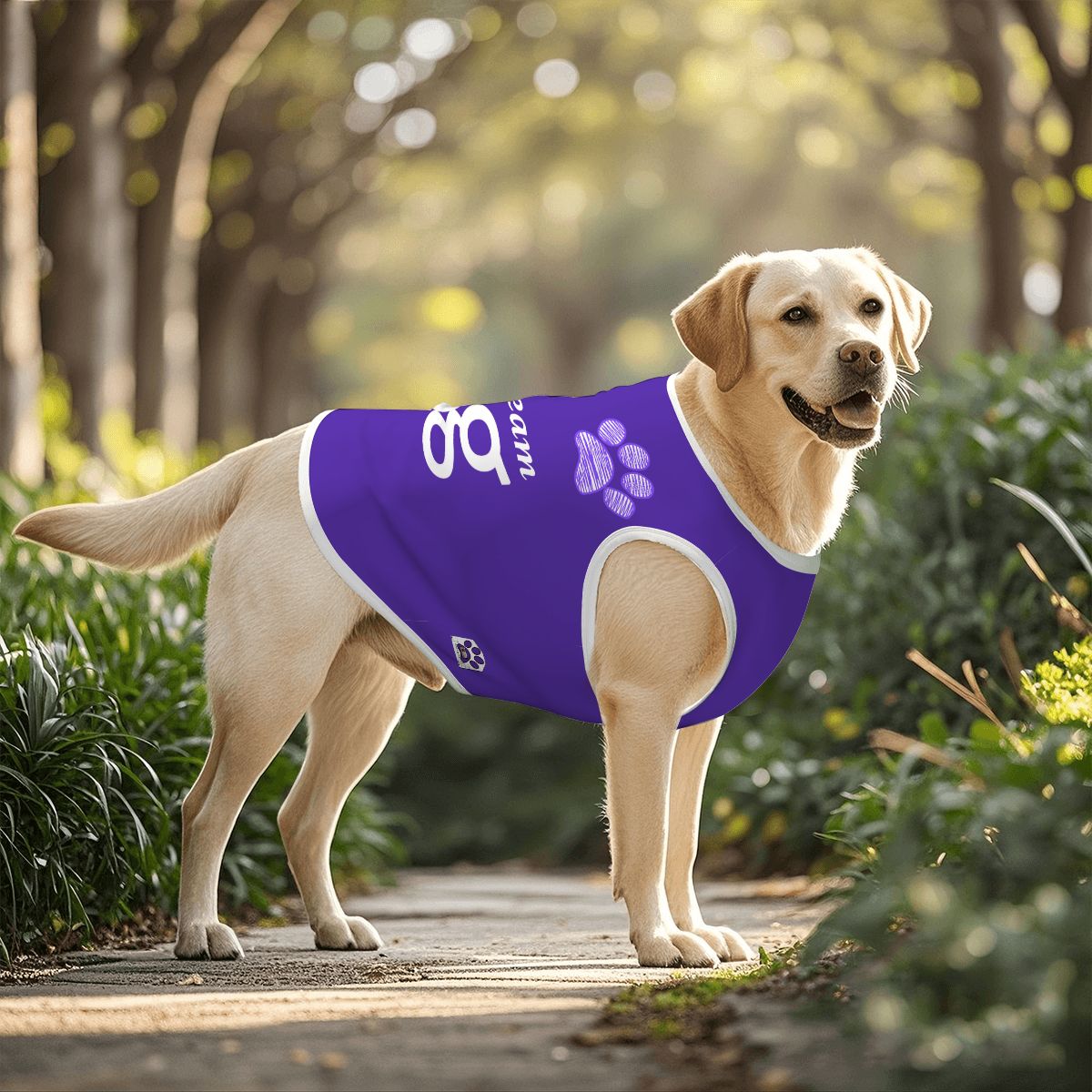 Dream Dog Medium - Large Breed - XL to 5XL - Luxury Cotton Tank Top, T-Shirt Cat, Pet, Dog Clothes, Super Soft & Warm, Purple, Red and Purple & Pink Multi-Color Shirt