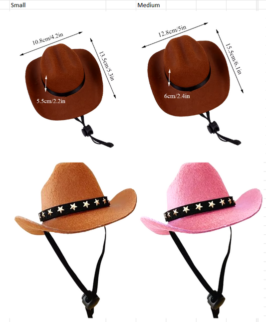 Cowboy Hat Pet Supplies Adjustable Dog Costume Top Hat Headwear Pet Hat Dogs Caps Pet Sun Hats for Cats