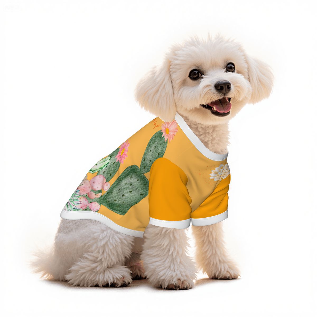 Dream-Dog Luxury Arizona Collection Cotton Dog Cactus Shirts for Pets, Party Stylish Clothes, Sizes Sm to Large, Small Breeds