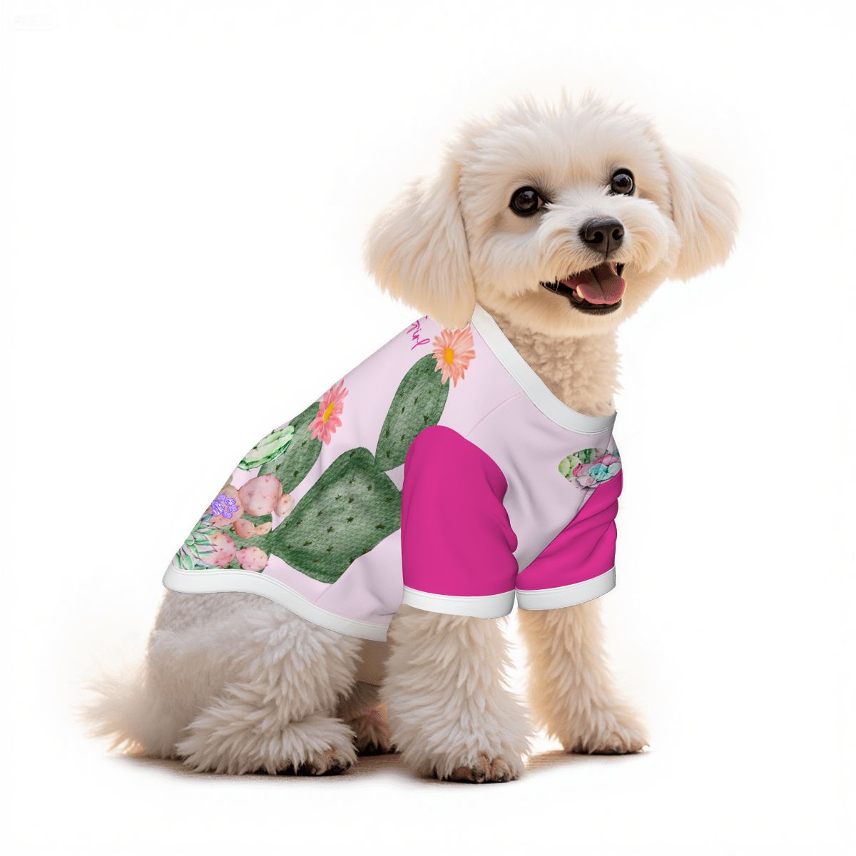 Dream-Dog Luxury Arizona Collection Cotton Dog Cactus Shirts for Pets, Party Stylish Clothes, Sizes Sm to Large, Small Breeds