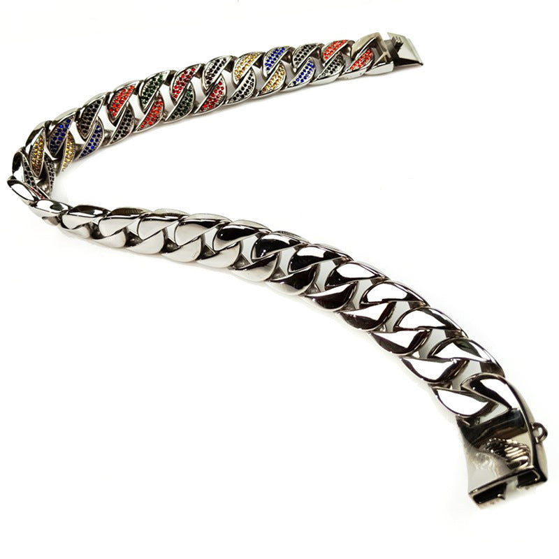 Stainless Steel 304 Dog Collar Metal Chain Multi color