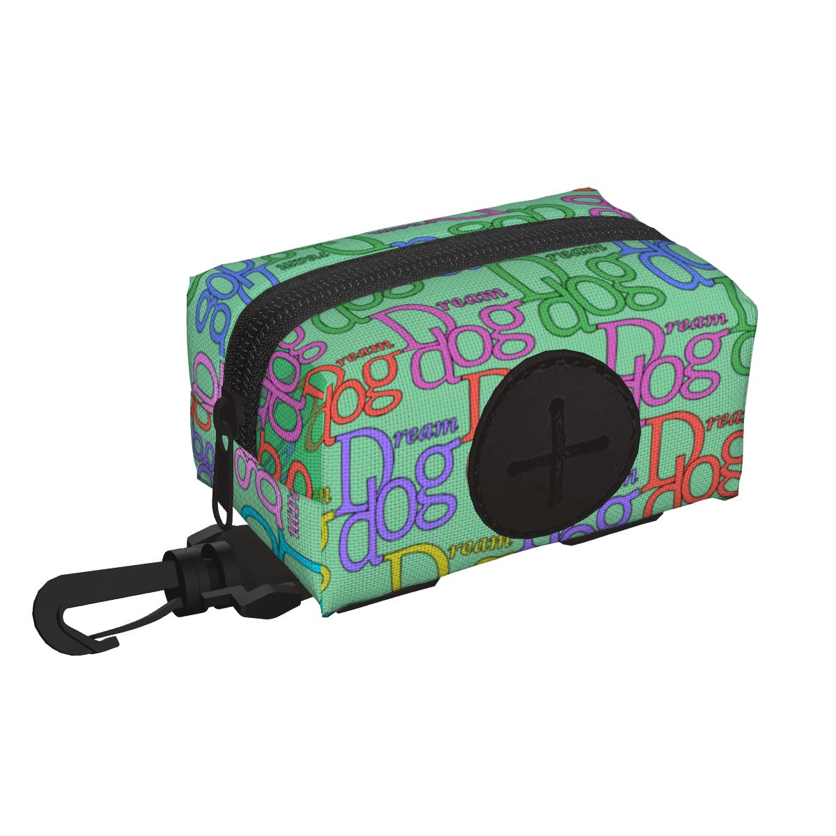 Dream Dog Designer Poop Bag Holder Soft Fabric Dispenser Waste Bag For Pets, 7 Colors Available