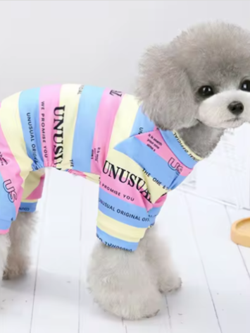 Luxury Summer Dog Pet Apparel T-Shirt or Pajamas Stripe Designers Dog Clothes