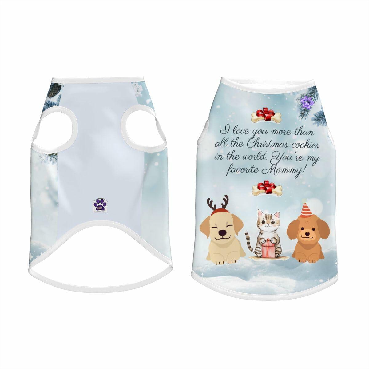 Dream Dog Luxury Medium-Large Breeds, XL to5XL Dog Pet Christmas Tank Shirt T-Shirt (4XL)