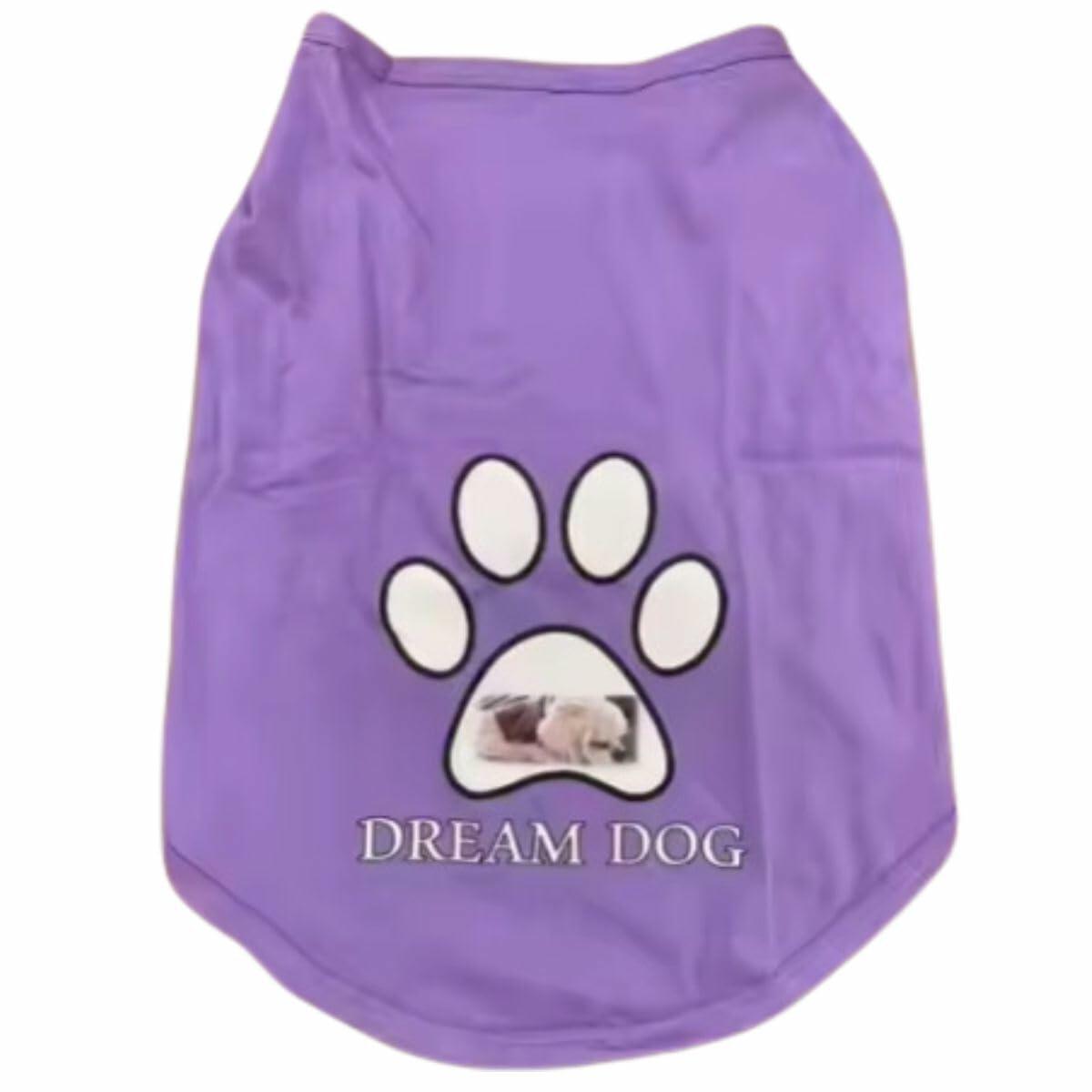Dream Dog Luxury T-Shirt, Cat Kitten Dog Puppy Pet Clothes Apparel, Perfect for Everyday, Medium to 5XL. Medium Breeds (XXXX (4)-Large)
