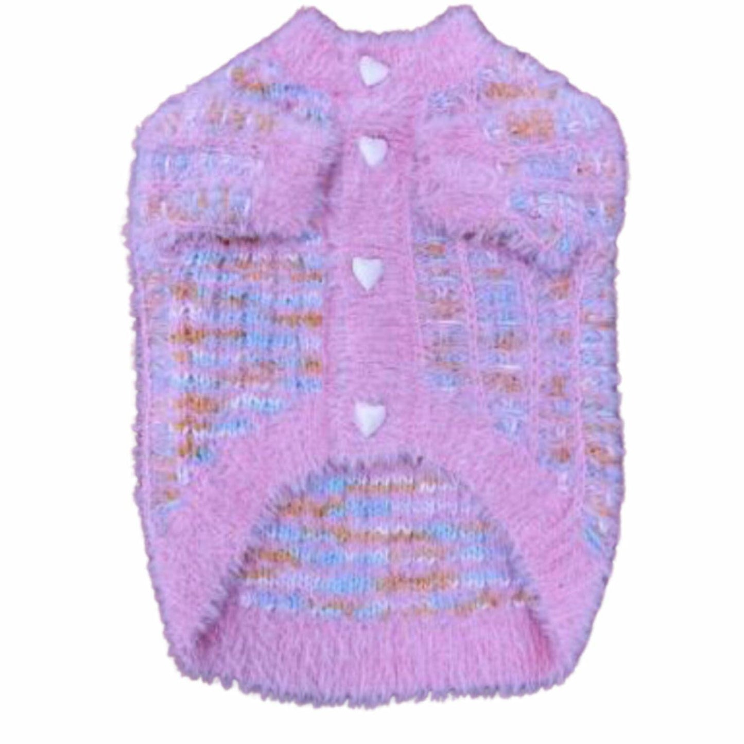 DreamDog Small Breeds Only,Luxury Fashion Fuzzy Sweater Jacket Cat Dog Apparel Pet Clothes, Super Soft, Warm Clothing, Pink and Purple, S to 2XL (Purple, X-Large)