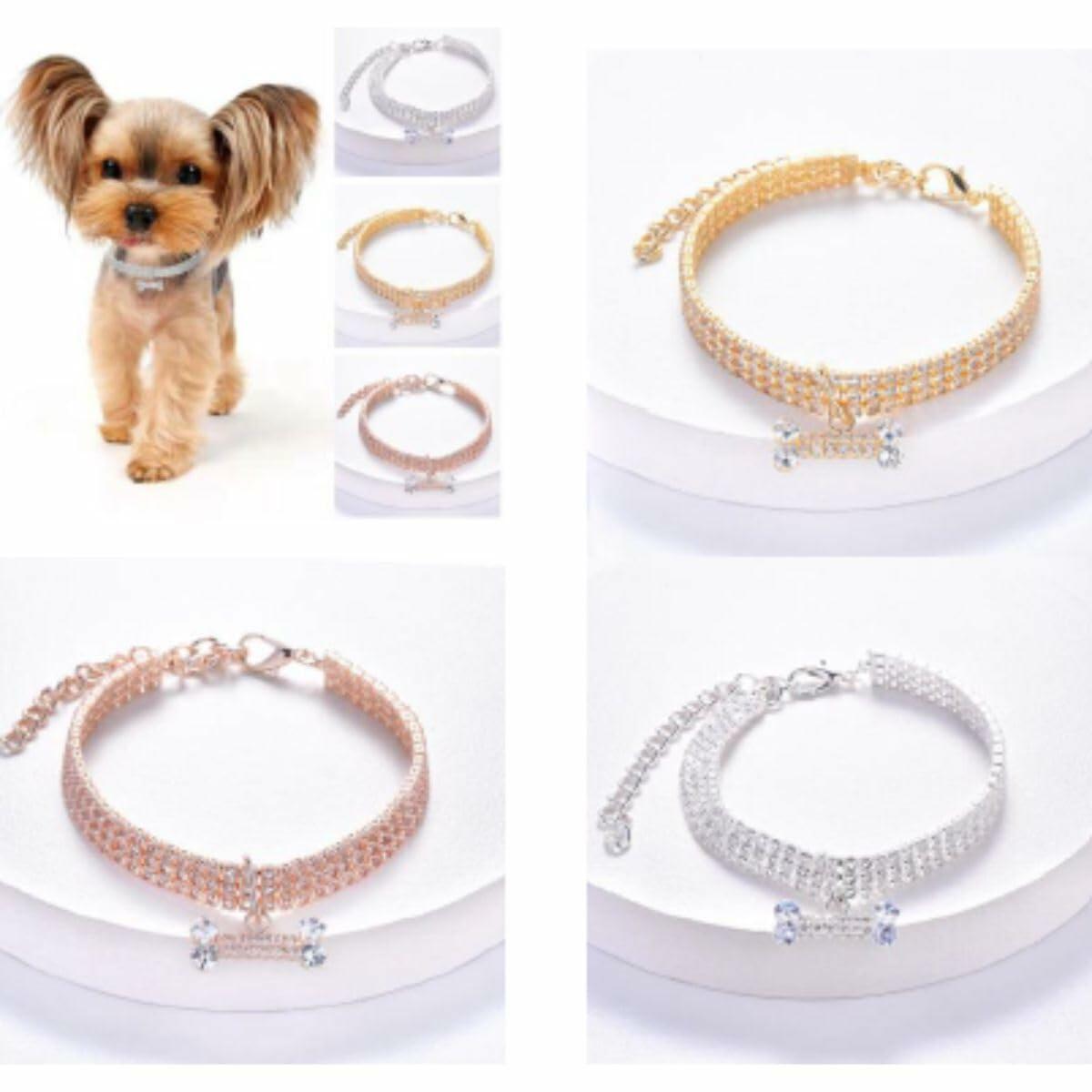 Dog Jewelry dog accessories (Rose Gold Paw, Medium)