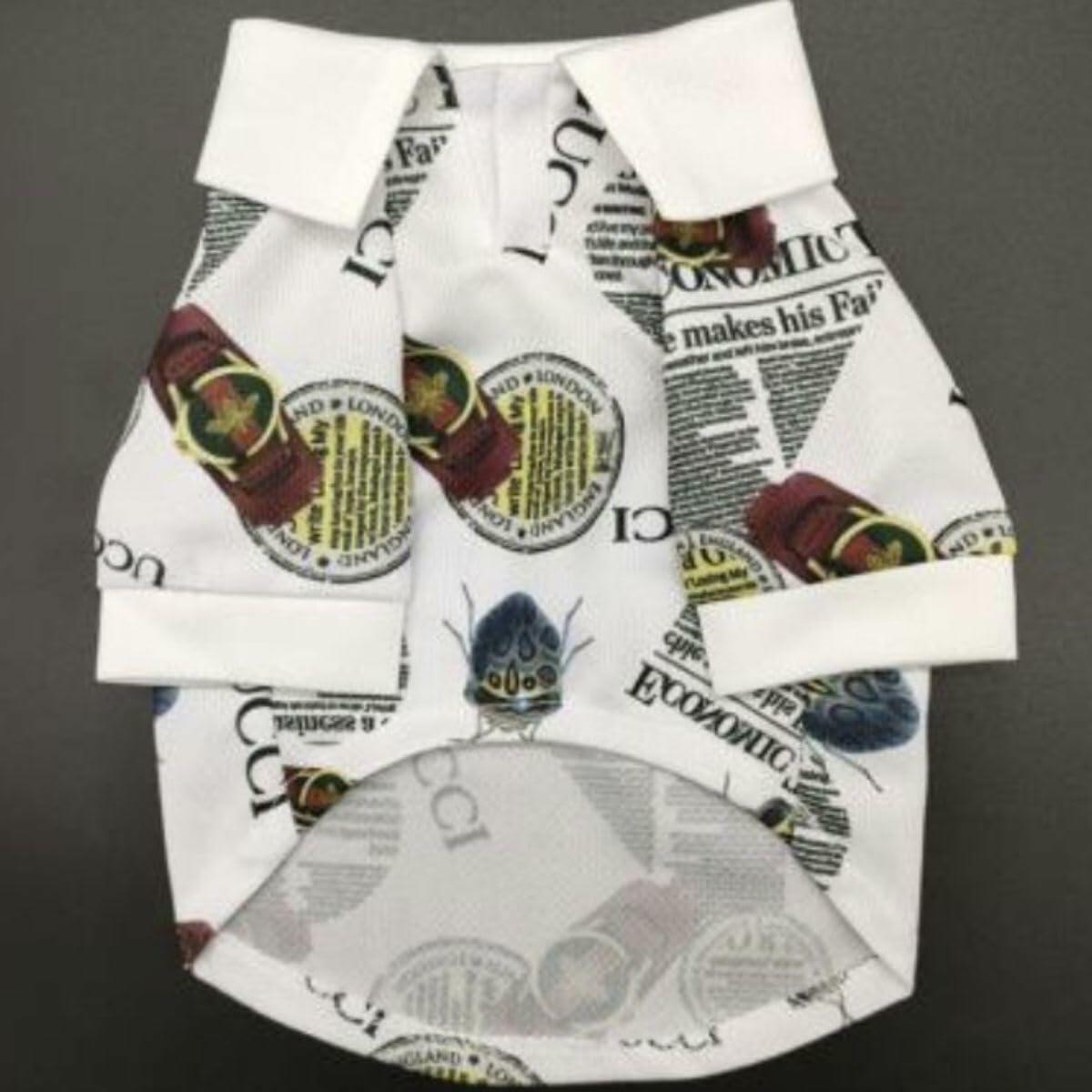 Luxury Designer-Inspired Replica.Dream Dog Luxury Dress Shirt Pet Summer Party Stylish Clothes, X-S to XX-Large, Small - Medium Breeds and French Bulldog Sizes (X-Large)