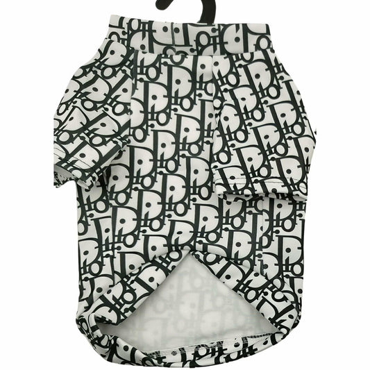 Luxury Designer-Inspired Replica.Dream Dog Trending Dog Stylish Dress Shirt Pet Cat Clothes Black and White Apparel X-S to 3XL, Small to Medium Breeds (3XL)