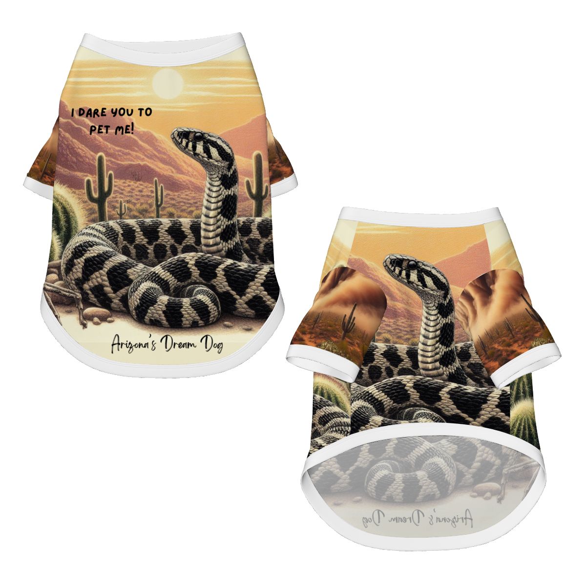 Dream-Dog Luxury Arizona Collection Cotton Dog Javelina, Snake for Pets, Party Stylish Clothes, Sizes Sm to Large, Small Breeds