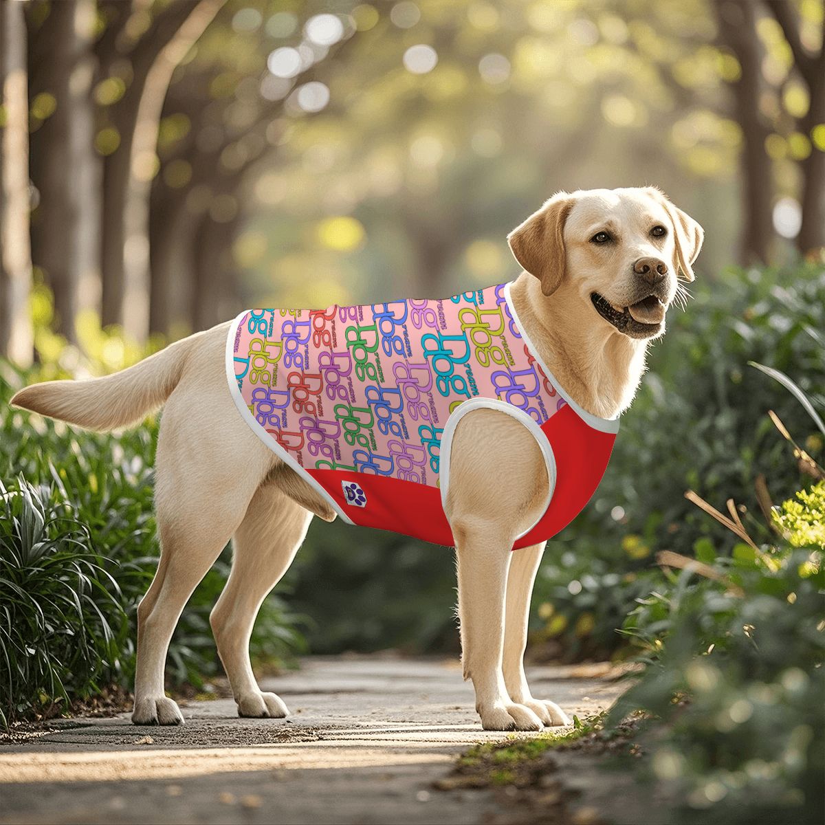 Dream Dog Medium - Large Breed - XL to 5XL - Luxury Cotton Tank Top, T-Shirt Cat, Pet, Dog Clothes, Super Soft & Warm, Purple, Red and Purple & Pink Multi-Color Shirt